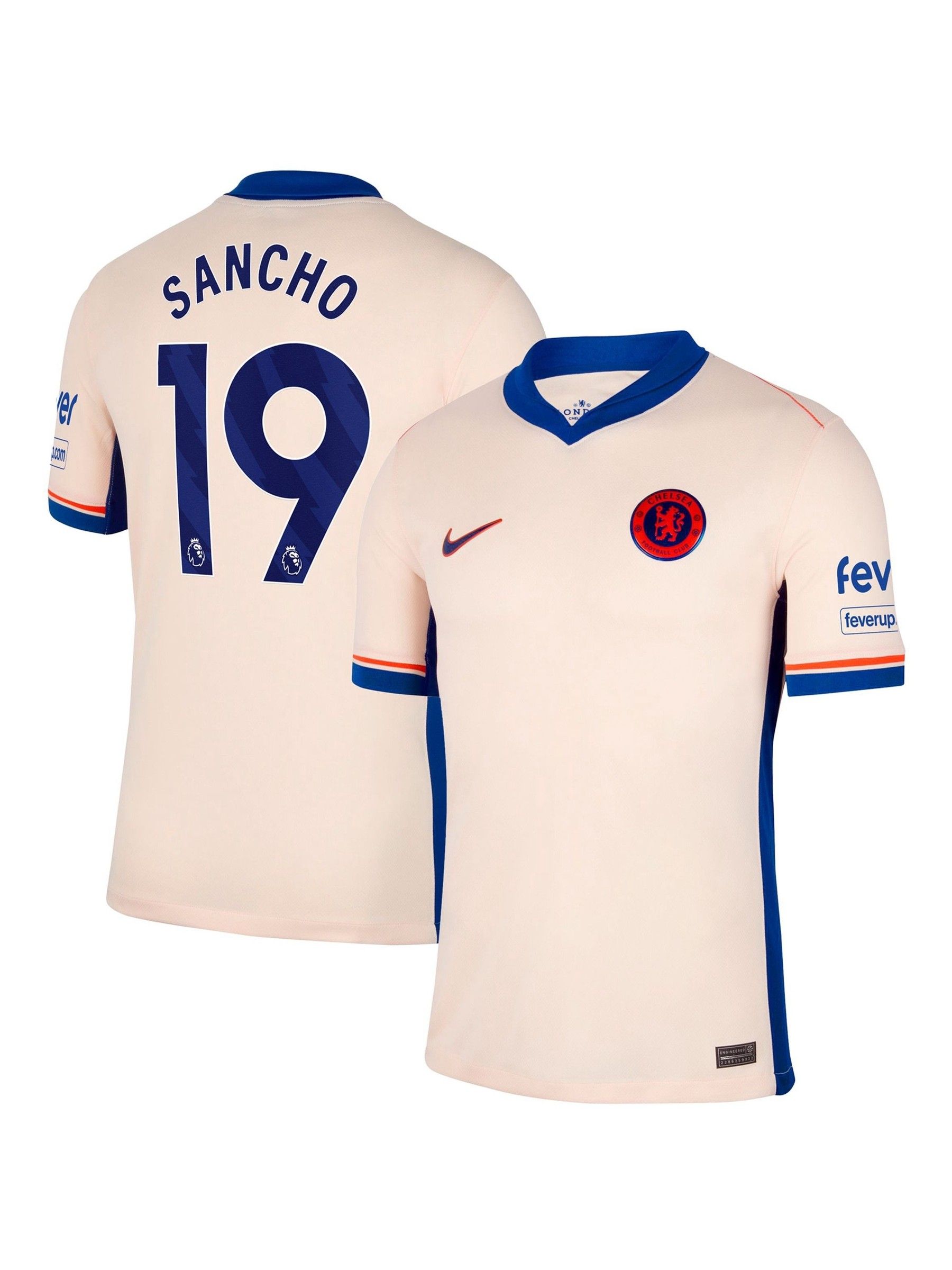 Buy Nike Cream Chelsea Away Stadium Shirt 2024-25 Sancho 19 from