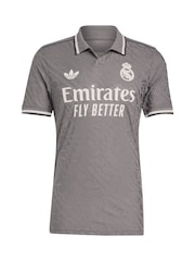 adidas Grey Real Madrid Third Authentic Shirt 2024-25 Mbappe 9 - Image 2 of 3