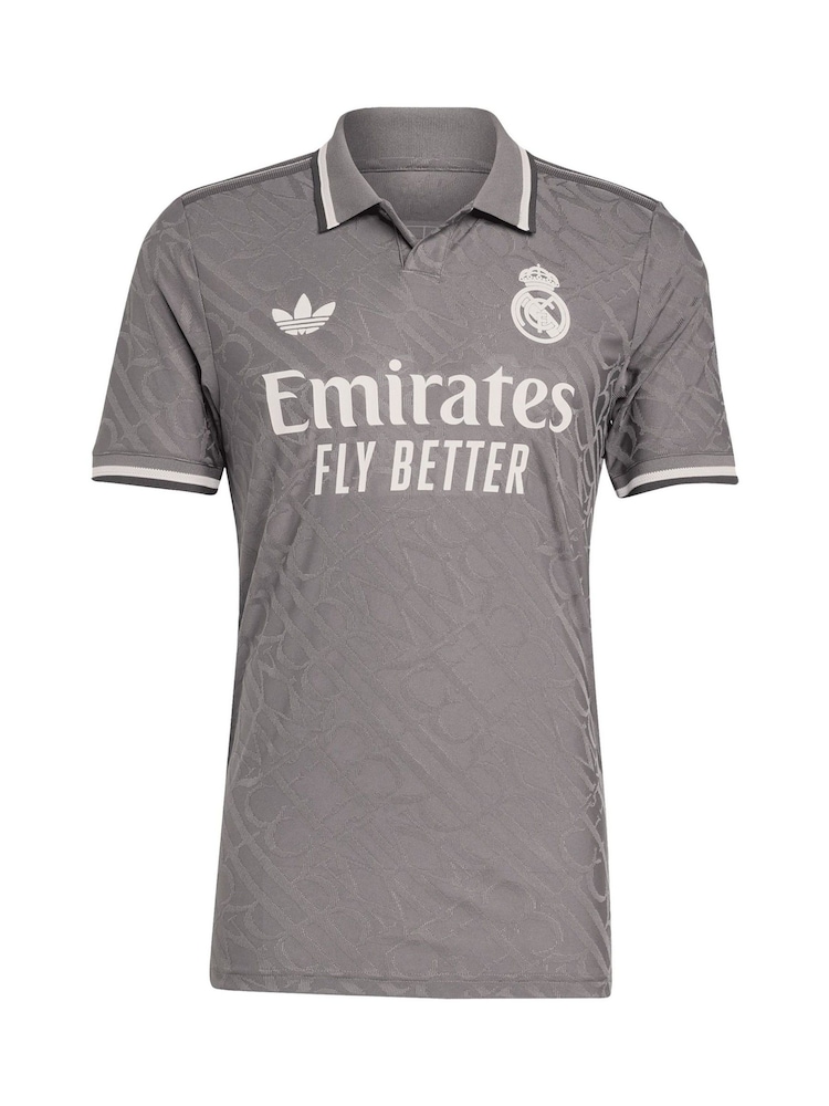 adidas Grey Real Madrid Third Authentic Shirt 2024-25 Mbappe 9 - Image 2 of 3