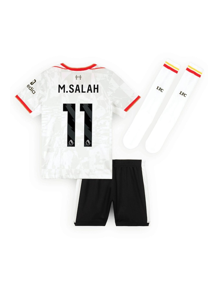 Nike White Liverpool Third Stadium Mini Kit Shirt 2024-25 - Image 2 of 3