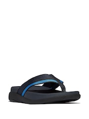 Fitflop Mens Blue F-mode Go Tonal-Edge Webbing Toe-Post Sandals - Image 2 of 4