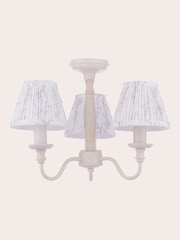 Laura Ashley White Pussy Willow 3 Light Semi Flush - Image 3 of 6