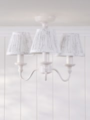 Laura Ashley White Pussy Willow 3 Light Semi Flush - Image 5 of 6