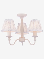 Laura Ashley White Pussy Willow 3 Light Semi Flush - Image 4 of 6