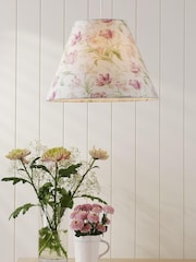 Laura Ashley White Gosford 1 Light Pendant - Image 1 of 6