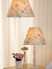 Laura Ashley White Gosford 1 Light Pendant - Image 2 of 6