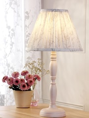 Laura Ashley White Pussy Willow Table Lamp - Image 1 of 6