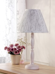 Laura Ashley White Pussy Willow Table Lamp - Image 5 of 6