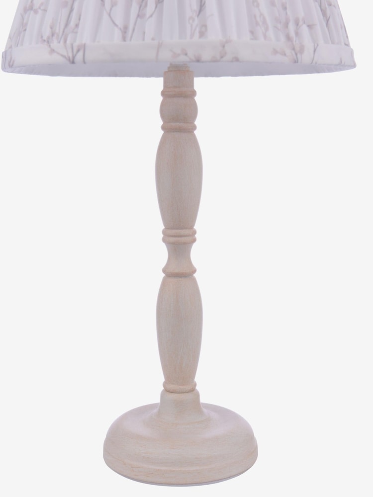 Laura Ashley White Pussy Willow Table Lamp - Image 6 of 6