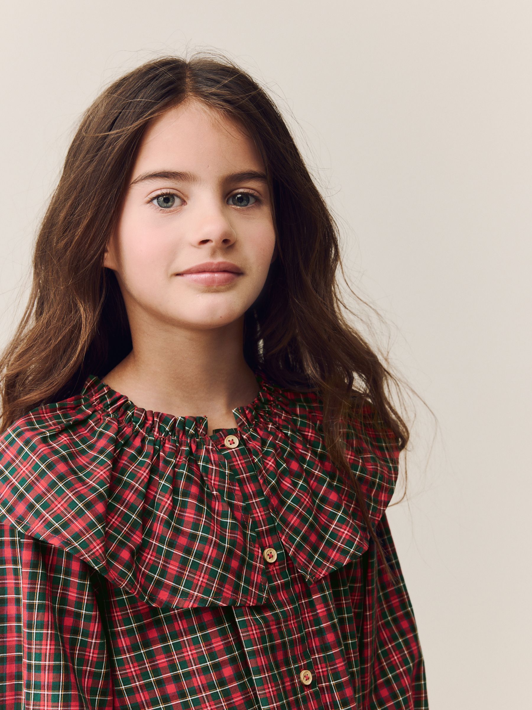 Buy Red Check Ruffle Collar Blouse (3-16yrs) from Next USA