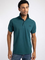 Weird Fish Blue Bobby Melange Pique Polo Shirt - Image 1 of 7