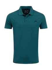 Weird Fish Blue Bobby Melange Pique Polo Shirt - Image 6 of 7
