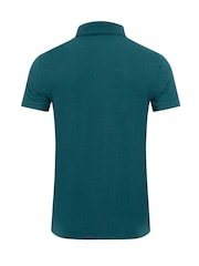 Weird Fish Blue Bobby Melange Pique Polo Shirt - Image 7 of 7