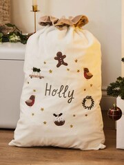Personalised Plush Neutral Christmas Sack by My 1st Years - Image 1 of 4