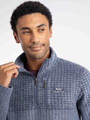 Weird Fish Longmont 1/4 Zip Stripe Grid Fleece - Bilde 4 av 6