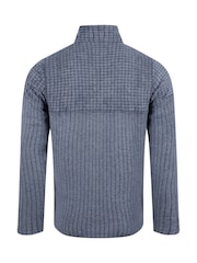 Weird Fish Longmont 1/4 Zip Stripe Grid Fleece - Bilde 6 av 6