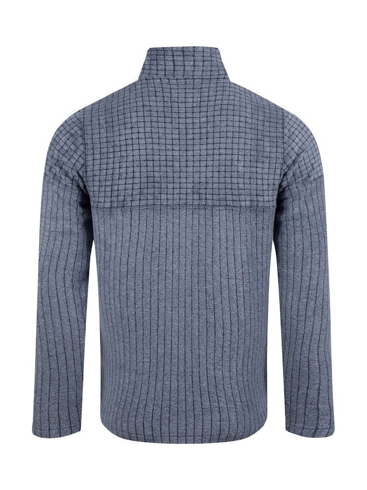 Weird Fish Longmont 1/4 Zip Stripe Grid Fleece - Bilde 6 av 6