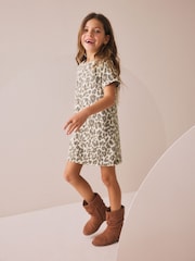 Animal Print 100% Cotton Shift Dress (3-16yrs) - Image 2 of 4