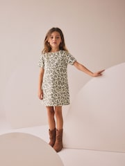 Animal Print 100% Cotton Shift Dress (3-16yrs) - Image 3 of 4