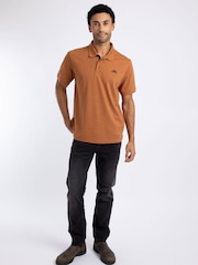 Weird Fish Orange Bobby Melange Pique Polo Shirt - Image 3 of 6