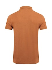 Weird Fish Orange Bobby Melange Pique Polo Shirt - Image 6 of 6