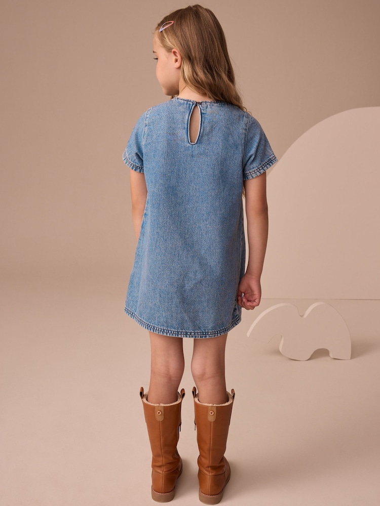 white christmas dresses 100% 8 oz Cotton Black Denim Suspender Dress – Shift + Wheeler main image 0