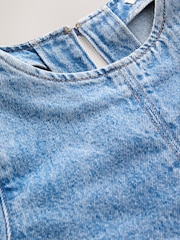Denim 100% Cotton Shift Dress (3-16yrs) - Image 7 of 7