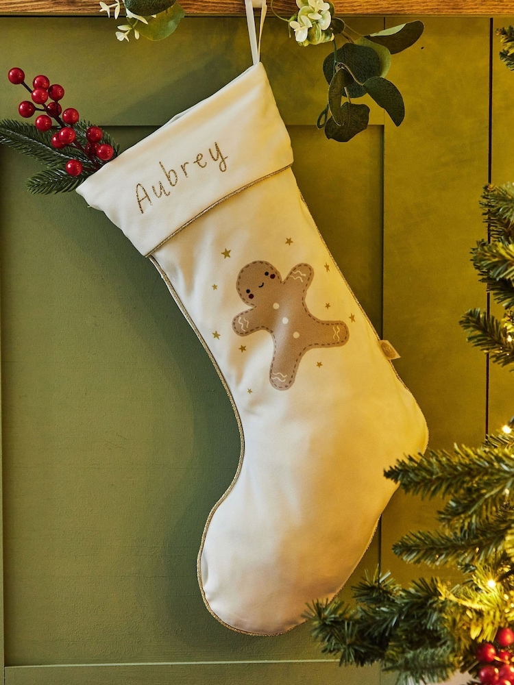 Personalised Gingerbread Christmas Stocking by My 1st Years - Image 1 of 5