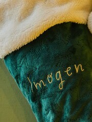 Personalised Name Green Velvet Stockings by My 1st Years - Image 2 of 4