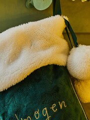 Personalised Name Green Velvet Stockings by My 1st Years - Image 3 of 4