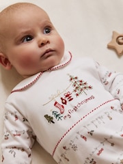 Weiß - My First Baby Christmas Sleepsuit (0-18mths) - Bild 2 von 15