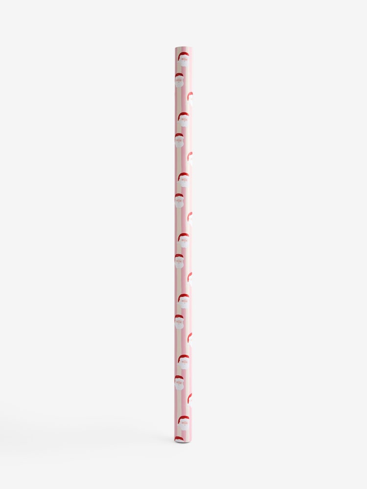 Pink Santa Extra Wide, 10m Christmas Wrapping Papers - Image 1 of 4