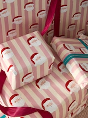 Pink Santa Extra Wide, 10m Christmas Wrapping Papers - Image 3 of 4