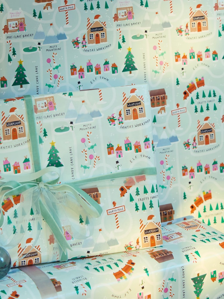 Strudel Maps Extra Wide, 10m Christmas Wrapping Papers - Image 2 of 4