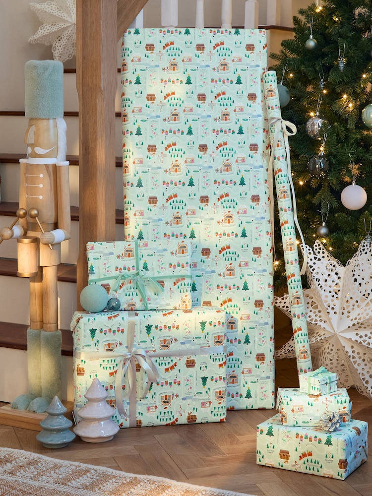 Strudel Maps Extra Wide, 10m Christmas Wrapping Papers - Image 4 of 4