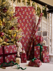 Red Reindeers Extra Wide, 10m Christmas Wrapping Papers - Image 2 of 4