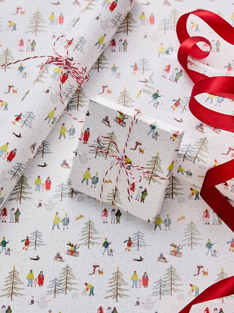 Tree Scene Standard Width, 15m Christmas Wrapping Papers - Image 2 of 4