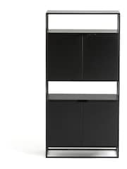 La Redoute Intérieurs Black Metal Hiba 4-Door Metal Hallway Cabinet - Image 1 of 5