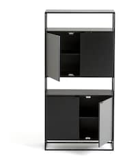 La Redoute Intérieurs Black Metal Hiba 4-Door Metal Hallway Cabinet - Image 2 of 5