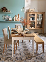 La Redoute Intérieurs White Alvina Solid Pine 6 to 8 Seater Dining Table - Image 1 of 5