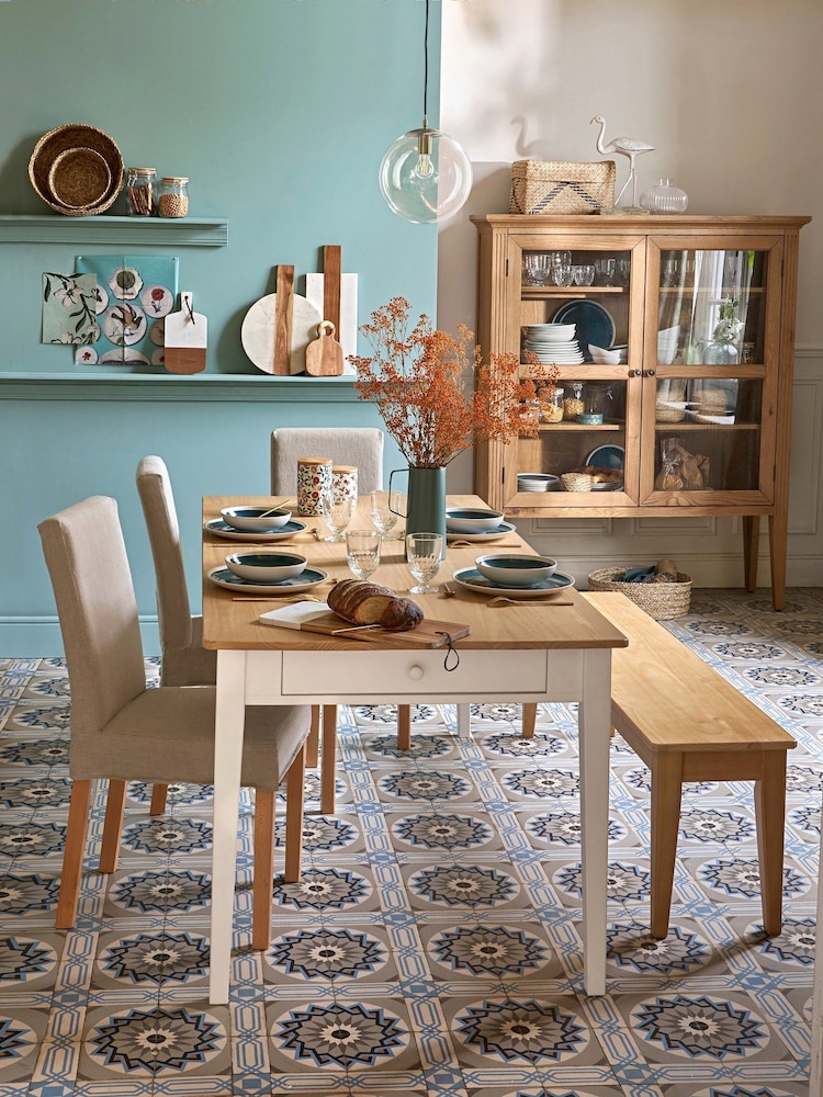 La Redoute Intérieurs White Alvina Solid Pine 6 to 8 Seater Dining Table - Image 1 of 5