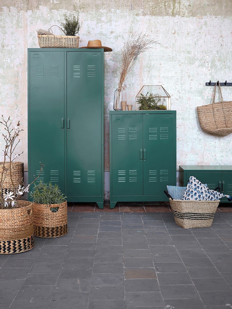 La Redoute Intérieurs Green Eucalyptus Hiba 2-Door Metal Cabinet - Image 1 of 6