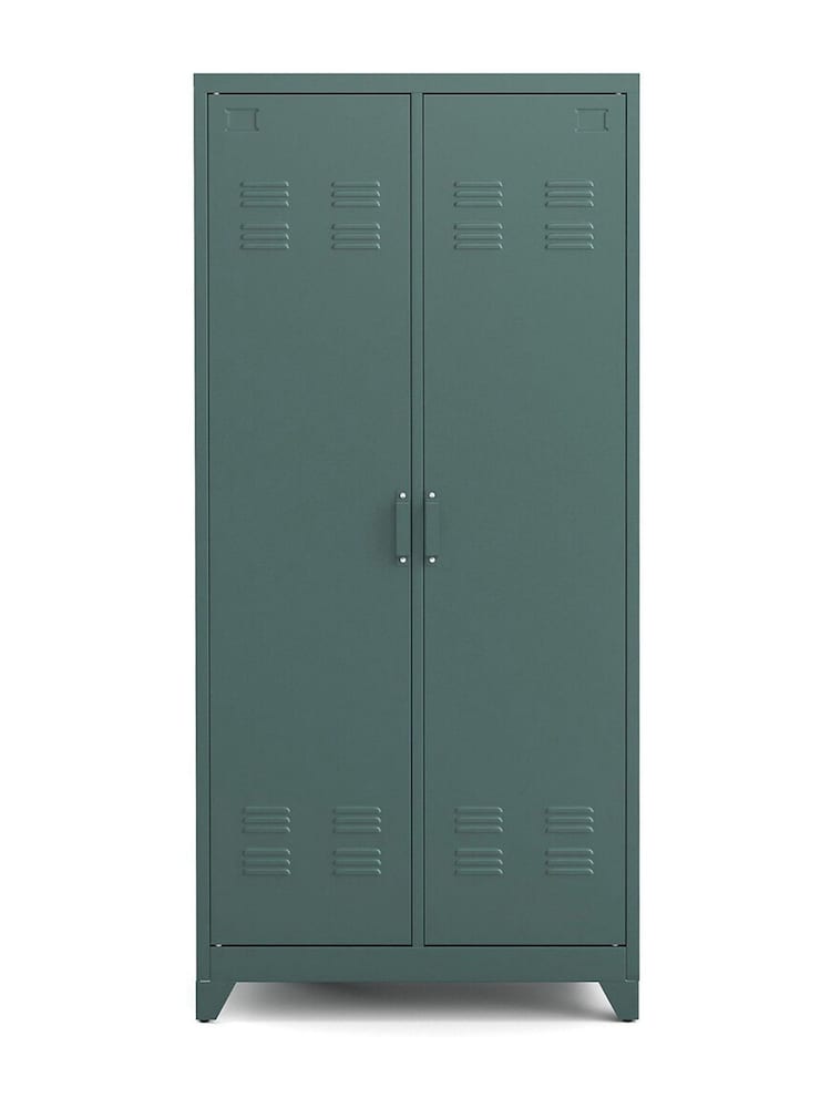 La Redoute Intérieurs Green Eucalyptus Hiba 2-Door Metal Cabinet - Image 2 of 6
