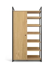 La Redoute Intérieurs Wood Metal Hiba Modular Wardrobe with 1 Door & 6 Shelves - Image 1 of 5