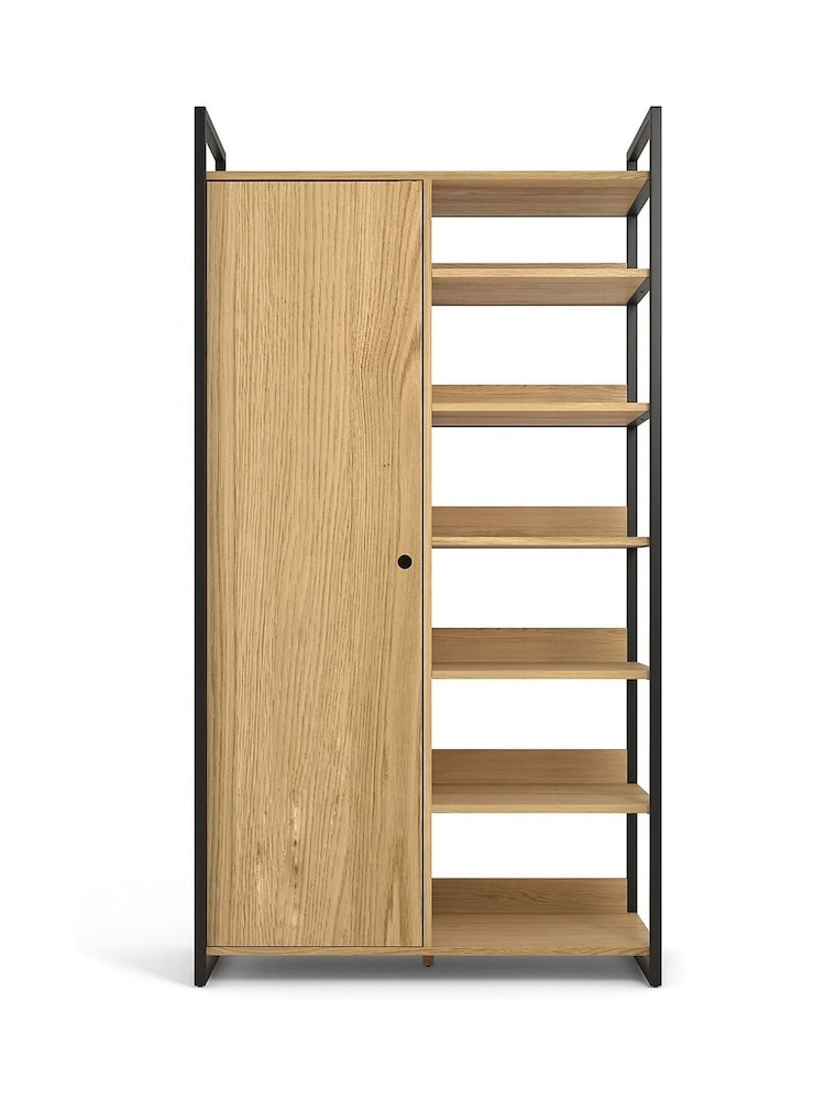La Redoute Intérieurs Wood Metal Hiba Modular Wardrobe with 1 Door & 6 Shelves - Image 1 of 5