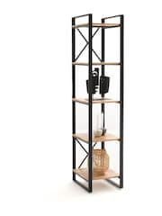La Redoute Intérieurs Natural Hiba Large Solid Oak and Steel Shelving Unit - Image 4 of 5