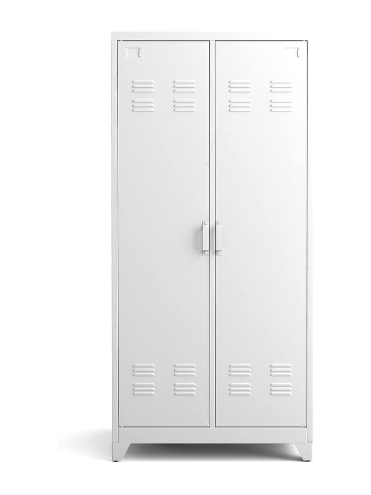 La Redoute Intérieurs White Hiba 2-Door Metal Cabinet - Image 1 of 5