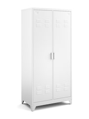 La Redoute Intérieurs White Hiba 2-Door Metal Cabinet - Image 2 of 5