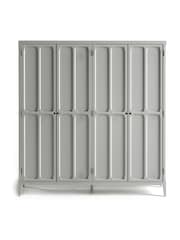 La Redoute Intérieurs Light Grey Eugenie Oak Veneer 4-Door Wardrobe - Image 1 of 4