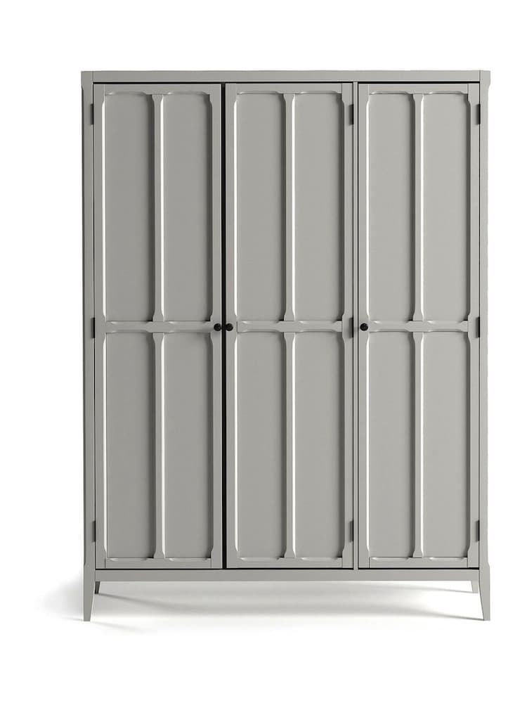La Redoute Intérieurs Light Grey Eugenie Triple Wardrobe - Image 1 of 5